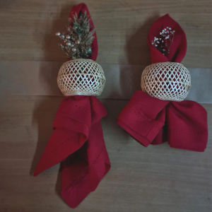 Handmade Bamboo Napkin Holder Set of 6